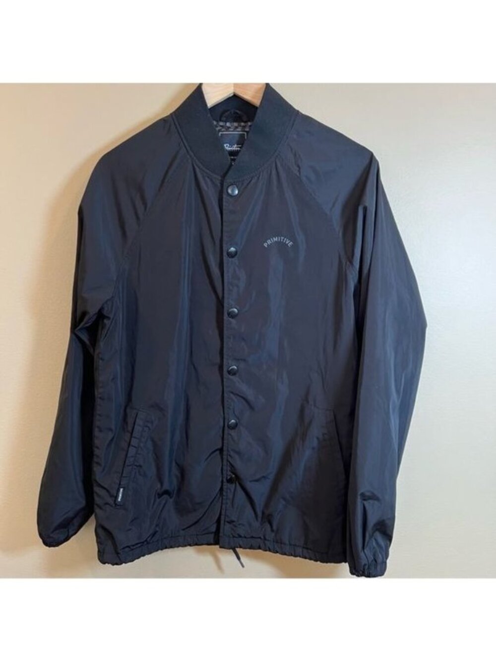 Primitive Skateboarding Apparel Men’s Jacket Size Small Black Lightweight logo